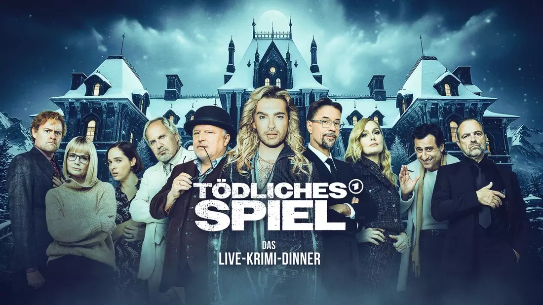 Nervenkitzel, Improvisation und ein gewagtes TV-Experiment: Tödliches Spiel - Das Live-Krimi-Dinner am Samstag, 22. November um 20:15 Uhr live in der ARD, in der ARD Mediathek und im ORF - Bild: presseportal.de