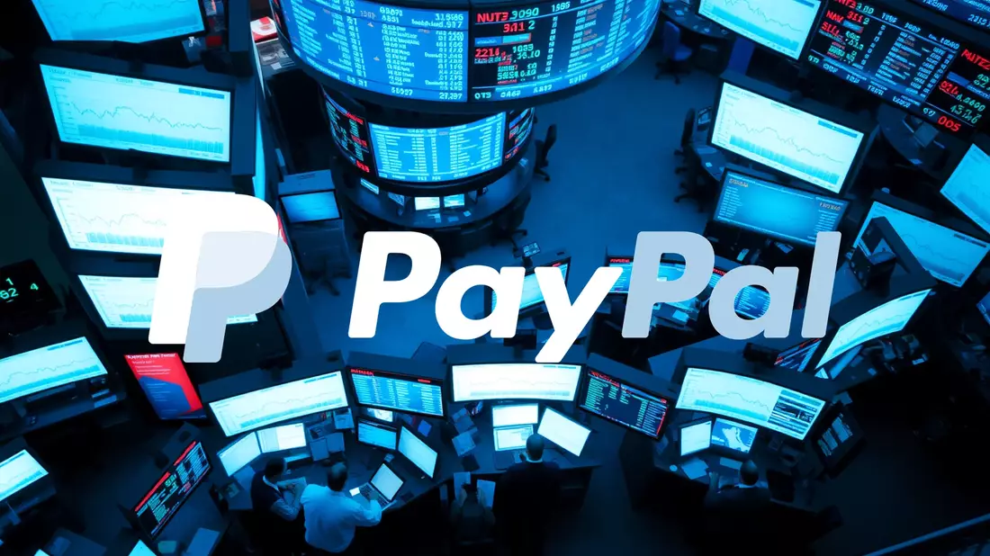 PayPal Shares Plunge Amid Market Anxiety Illustration mit AI erstellt übermittelt durch boerse-global.de