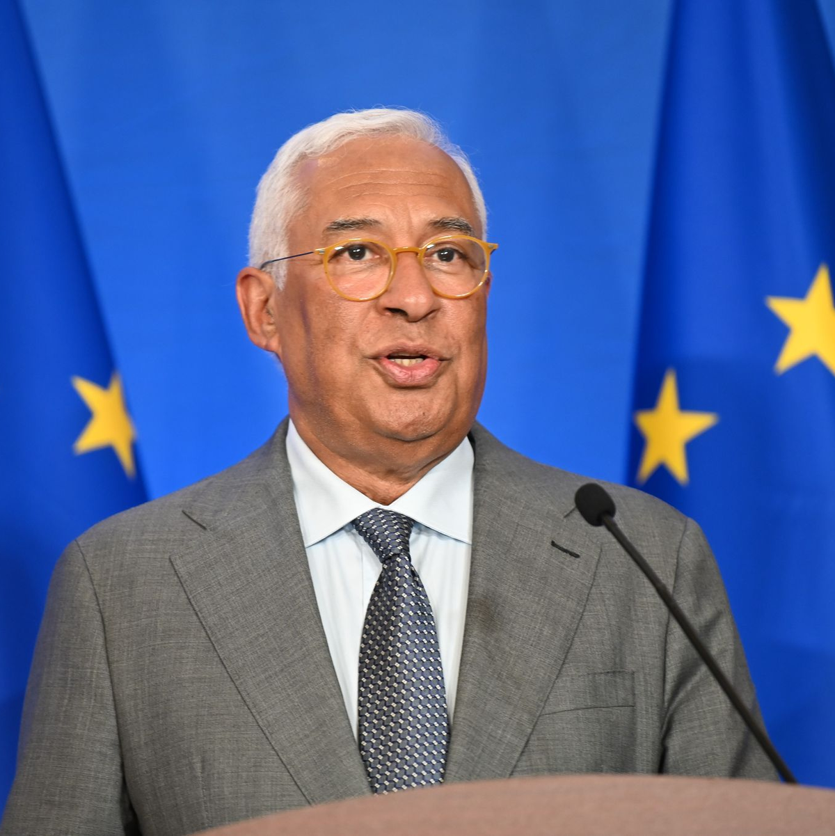 EU-Ratspräsident António Costa zum Boykott der USA des G20-Gipfels: «Die Europäische Union ist hier.» - Foto: Johannes Neudecker/dpa