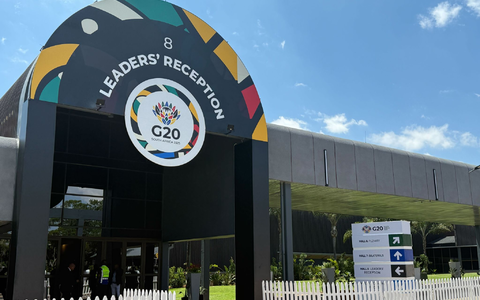 G20-Gipfel ohne Chinas Staatschef Xi, US-Präsident Trump und Kremlchef Putin.   - Foto: Kristin Palitza/dpa