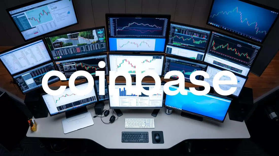 Coinbase Shares Face Mounting Pressure as Market Conditions Worsen Illustration mit AI erstellt übermittelt durch boerse-global.de