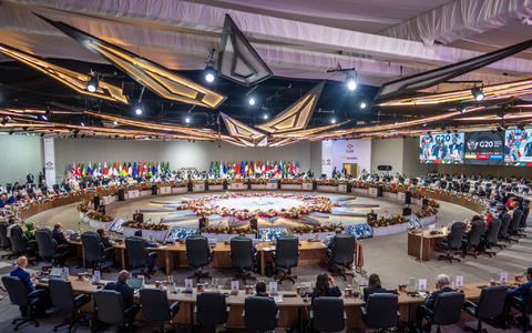 Die Beratungen der G20-Staaten im südafrikanischen Johannesburg standen unter dem Motto «Solidarität, Gleichheit und Nachhaltigkeit». - Foto: Michael Kappeler/dpa-Pool/dpa
