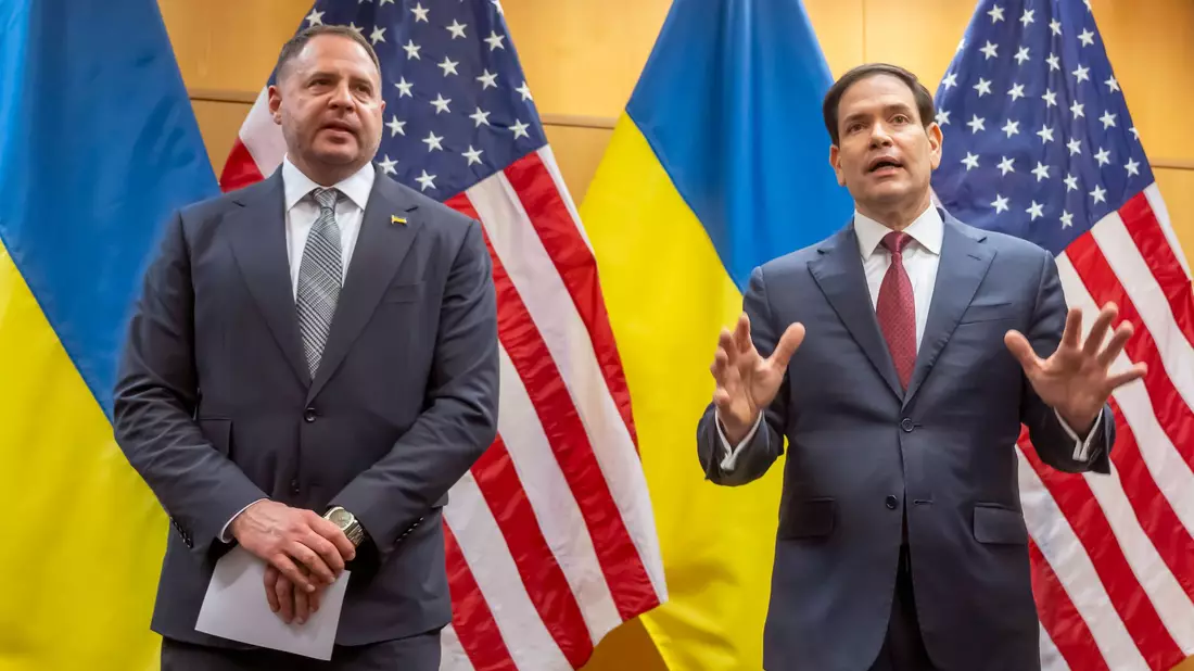 Die Ukraine könnte US-Außenminister Marco Rubio zufolge mehr Bedenkzeit bekommen. - Bild: Martial Trezzini/KEYSTONE/dpa