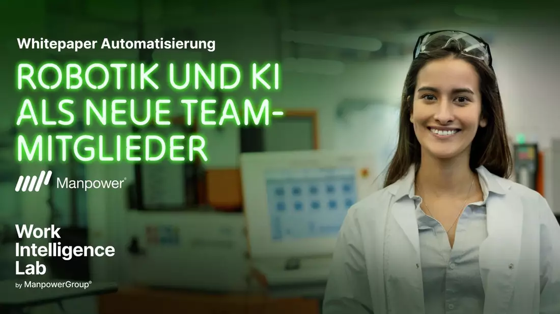 Manpower Whitepaper Automation / Erneut steht das Team Mensch-Maschine vor einer Revolution / Whitepaper zeigt neue Zahlen, aktuelle Entwicklung und gibt Tipps für HR-Verantwortliche - Bild: presseportal.de