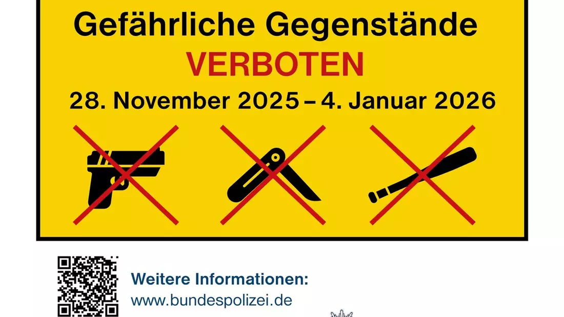 Bundespolizeidirektion München: Bundespolizeidirektion München erlässt temporäre Mitführverbote für gefährliche Gegenstände an acht bayerischen Bahnhöfen und zwei S-Bahnhaltepunkten in München - Bild: presseportal.de
