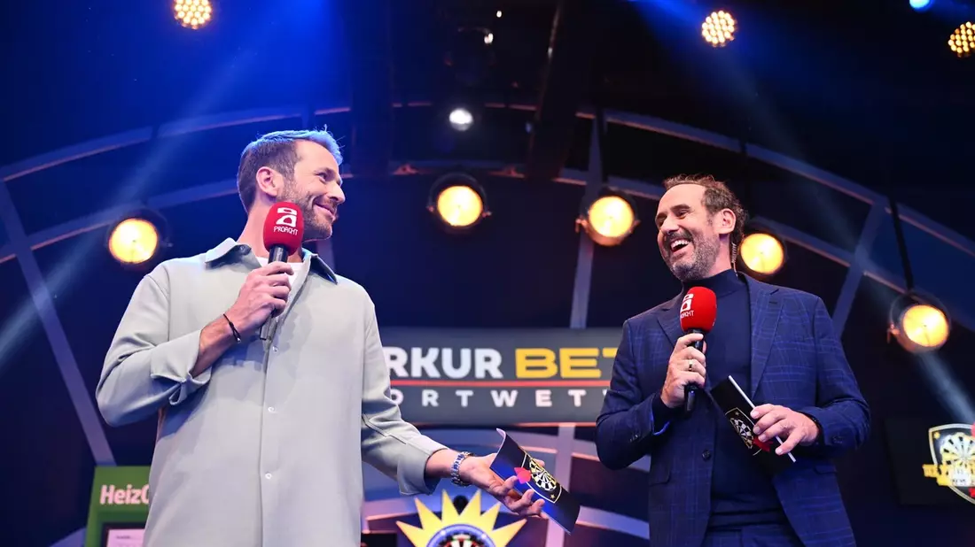 Christian Düren Elmar Paulke Die Promi-Darts-WM - Bild: ProSieben/Willi Weber, presseportal.de