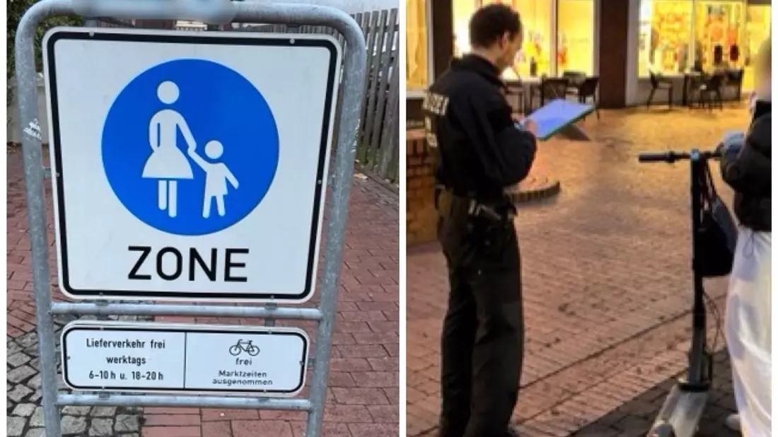 POL-HK: Soltau: E-Scooter-Kontrolle in der Fußgängerzone - Bild: presseportal.de