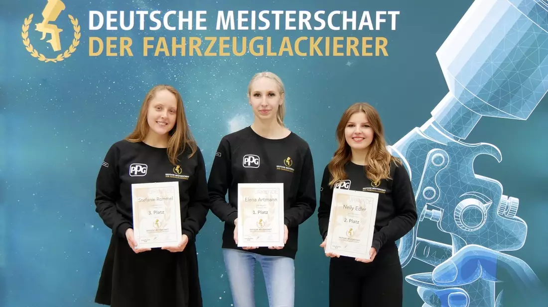 Spitzenleistung im Fahrzeuglackierer-Handwerk: Elena Artmann aus Bayern ist Deutsche Meisterin 2025 - Bild: presseportal.de