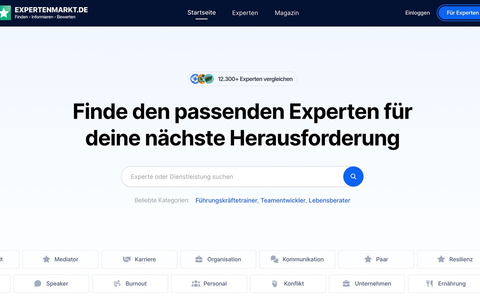 Expertenmarkt.de schafft Transparenz: Neue Plattform für Berater, Coaches und Spezialisten startet mit knapp 12.000 Anbietern - Foto: presseportal.de