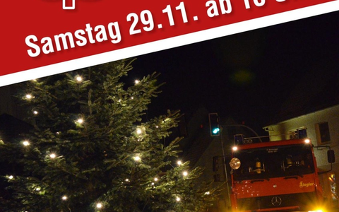 FW Beverungen: Weihnachtsbaumaufstellung in Herstelle / Gemeinsam in die Adventszeit starten - Foto: presseportal.de