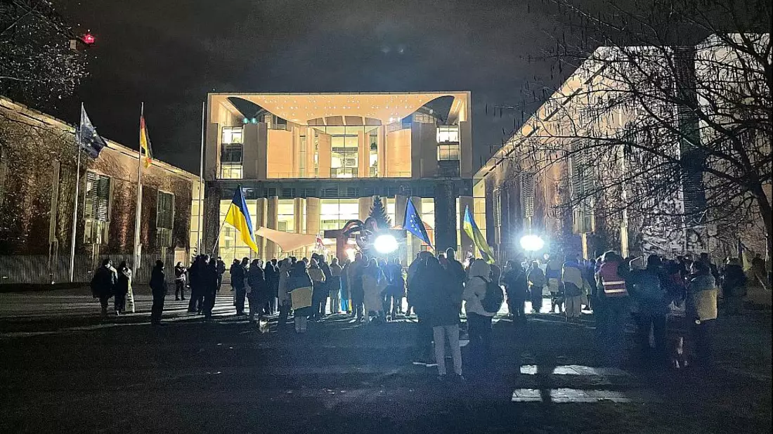 Ukraine-Protest vor dem Kanzleramt am 27.11.2025 - Bild: über dts Nachrichtenagentur