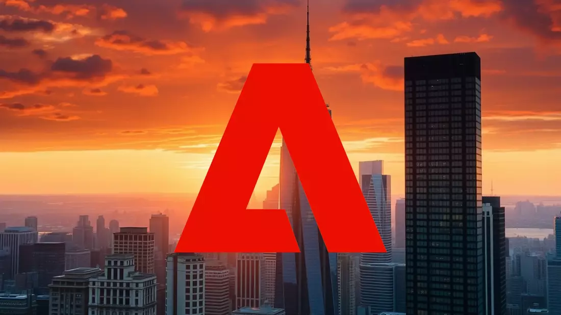 Adobe’s Stock Plunge Defies Strong Holiday Sales Data Illustration mit AI erstellt übermittelt durch boerse-global.de