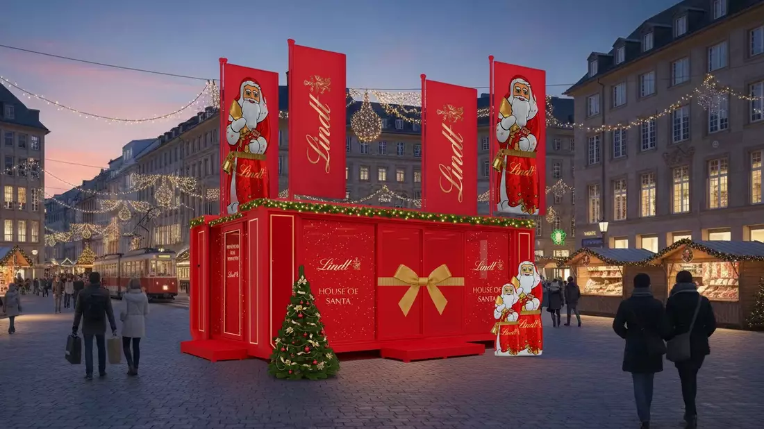 Lindt eröffnet das House of Santa: eine festliche Pop-up Experience rund um den beliebten Lindt Weihnachtsmann - Bild: presseportal.de
