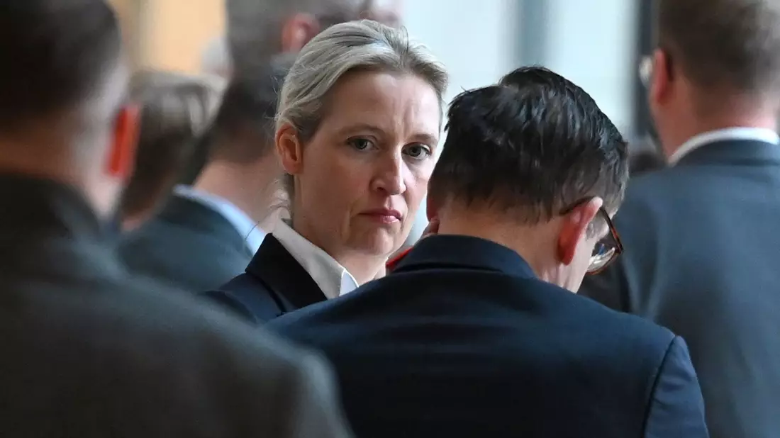 AfD-Chefin Weidel warnt vor Gewalt gegen AfD-Mitglieder. - Bild: Elisa Schu/dpa