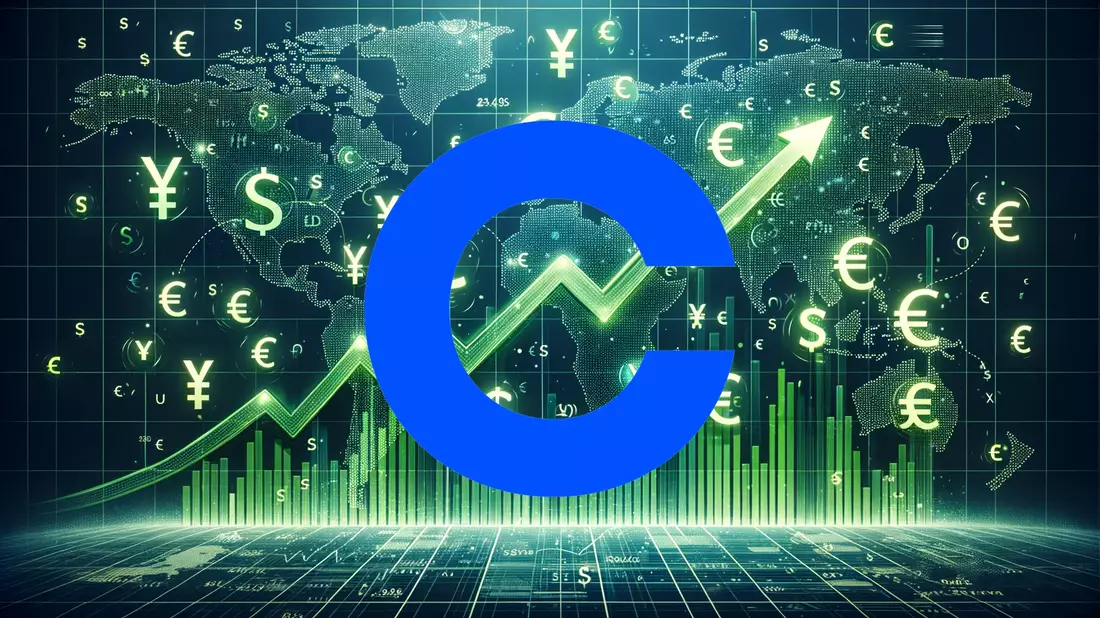 Coinbase: Los grandes capitales apuestan fuerte por la plataforma Illustration mit AI erstellt übermittelt durch boerse-global.de