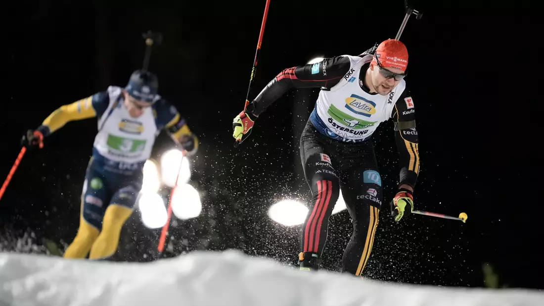  Danilo Riethmüller belegte mit der Männer-Staffel Platz vier. - Bild: Björn Larsson Rosvall/TT News Agency/AP/dpa