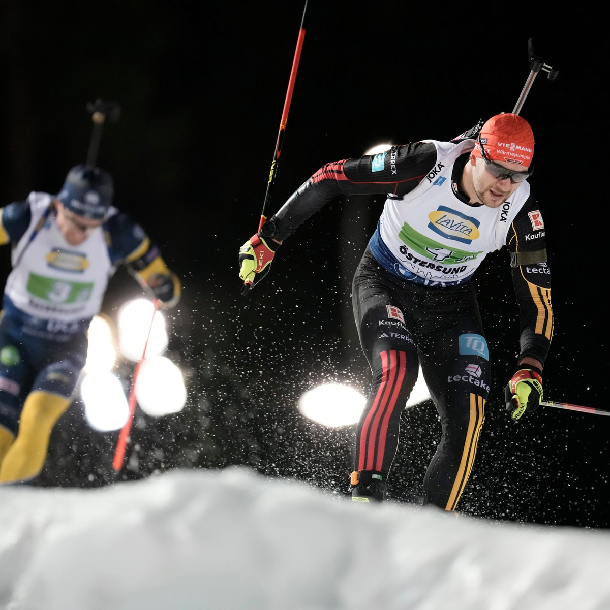  Danilo Riethmüller belegte mit der Männer-Staffel Platz vier. - Foto: Björn Larsson Rosvall/TT News Agency/AP/dpa
