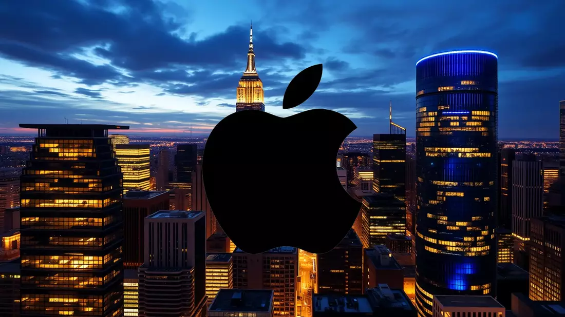 La Sombra de una Multa Billonaria Sobre Apple Illustration mit AI erstellt übermittelt durch boerse-global.de