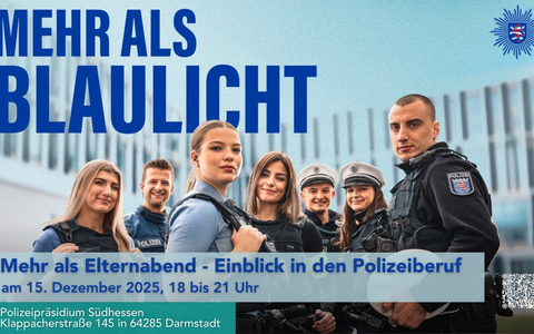 POL-DA: Südhessen/Darmstadt: Mehr als Elternabend - Einblicke in den Polizeiberuf / Infoabend für Interessierte mit Begleitpersonen im Polizeipräsidium Südhessen - Foto: presseportal.de