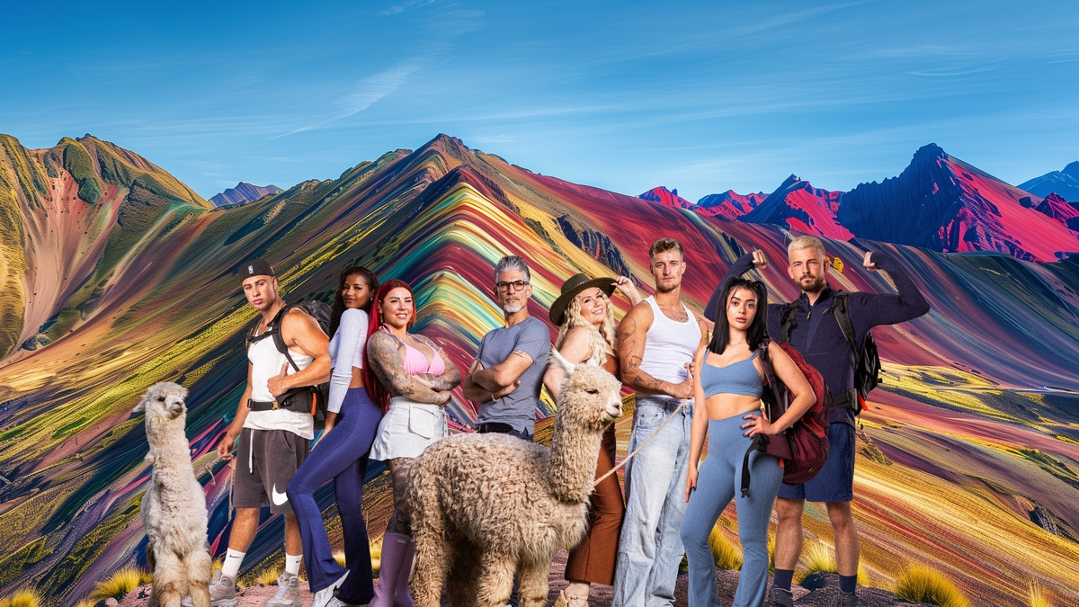 Daymian Weiß Brenda Brinkmann Kate Merlan Chris Töpperwien Marlisa Rudzio Laurenz Pesch Elsa Latifaj Sinan Cakin Reality Backpackers - Foto: Joyn/Augusto Escribens, presseportal.de