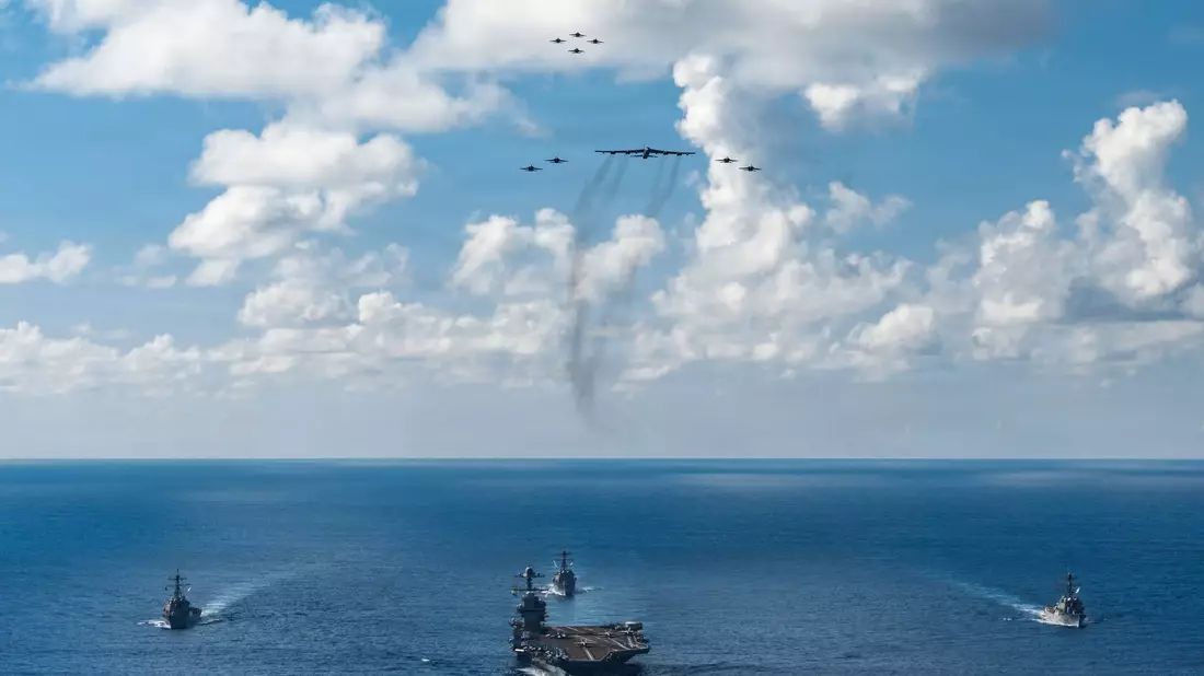 Der Flugzeugträger «USS Gerald R. Ford» kreuzt in der Karibik. - Bild: Petty Officer 3rd Class Gladjimi/U.S. Pentagon/dpa