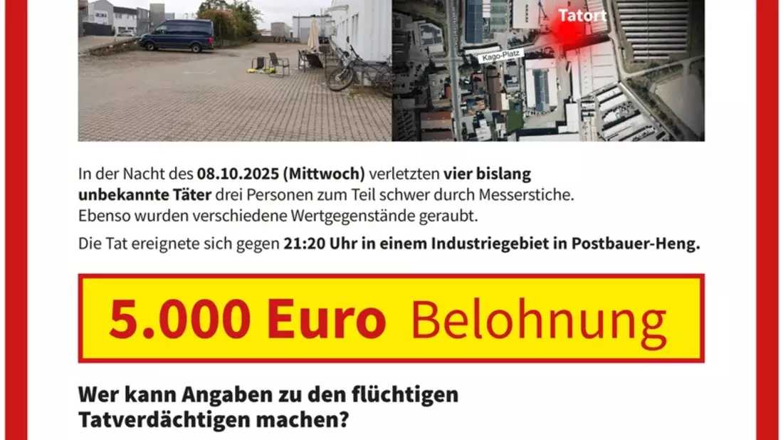 POL-MFR: (1135) Versuchtes Tötungsdelikt in Postbauer-Heng - Kriminalpolizei Regensburg veröffentlicht Fahndungsplakat - Bild: presseportal.de