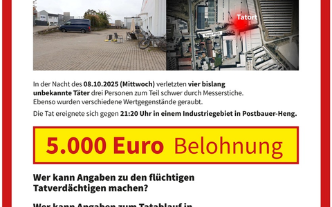 POL-MFR: (1135) Versuchtes Tötungsdelikt in Postbauer-Heng - Kriminalpolizei Regensburg veröffentlicht Fahndungsplakat - Foto: presseportal.de