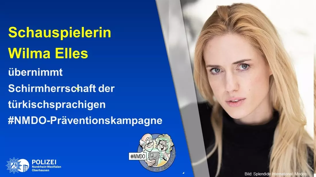 POL-OB: Schauspielerin Wilma Elles übernimmt Schirmherrschaft der türkischsprachigen #NMDO-Präventionskampagne der Polizei Oberhausen - Bild: presseportal.de