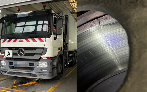 POL-GE: Risse in Bremsscheibe - Lkw nach Kontrolle stillgelegt - Foto: presseportal.de