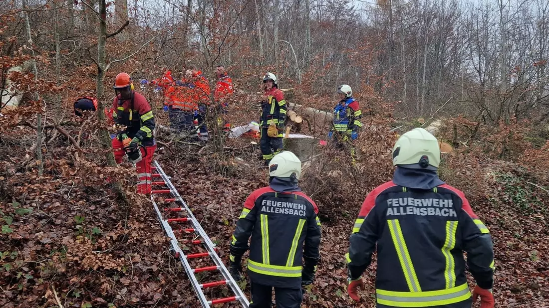 FW Allensbach: URD2 Personenrettung unwegsames Gelände - Bild: presseportal.de