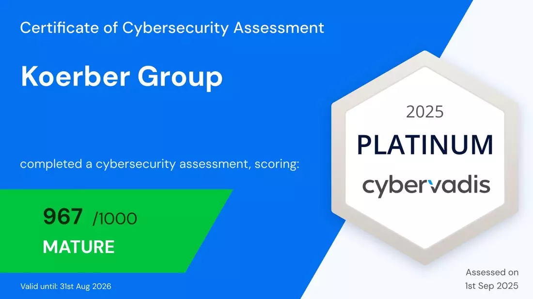 Körber erzielt Bestnote Platin bei CyberVadis-Rating 2025 - Bild: presseportal.de