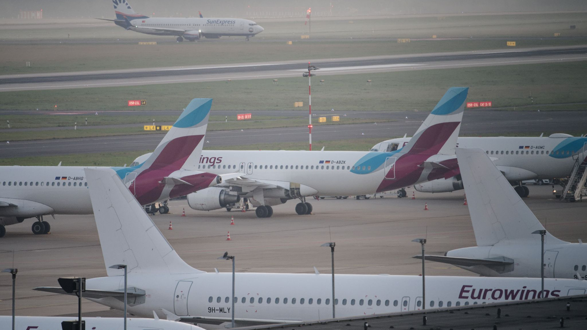 Eine Eurowings-Maschine musste in Bilbao zwischenlanden. (Symbolbild) - Foto: Henning Kaiser/dpa