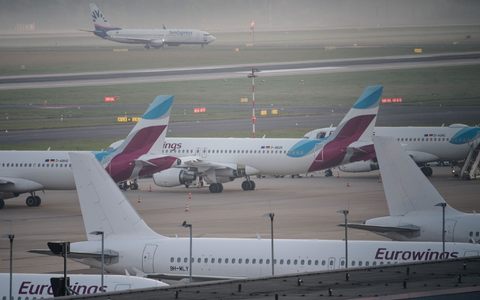 Eine Eurowings-Maschine musste in Bilbao zwischenlanden. (Symbolbild) - Foto: Henning Kaiser/dpa