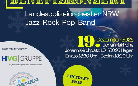 POL-HA: Weihnachtliches Benefizkonzert am 19.12.2025 - Stimmungsvoller Abend zugunsten des Vereins Unsichtbar e.V. - Foto: presseportal.de