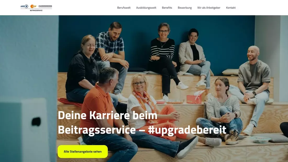#upgradebereit: Beitragsservice launcht neues Karriereportal - Bild: presseportal.de