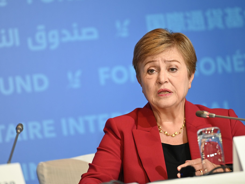 IWF-Chefin Georgiewa forderte die Menschen in China zu mehr Konsum auf.  - Foto: Johannes Neudecker/dpa