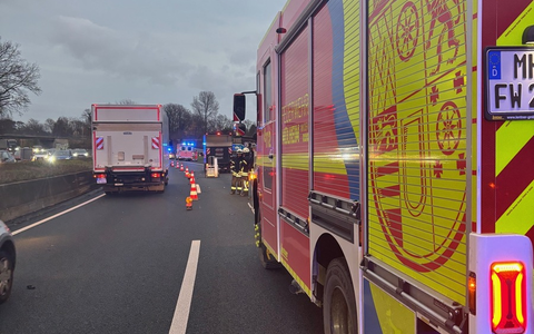 FW-MH: Verkehrsunfall auf der Autobahn A40 - Foto: presseportal.de