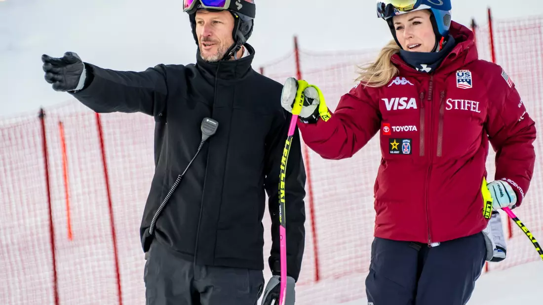 Ein Dream Team? Lindsey Vonn wird von Ex-Abfahrtsstar Aksel Lund Svindal trainiert. - Bild: Jean-Christophe Bott/KEYSTONE/dpa