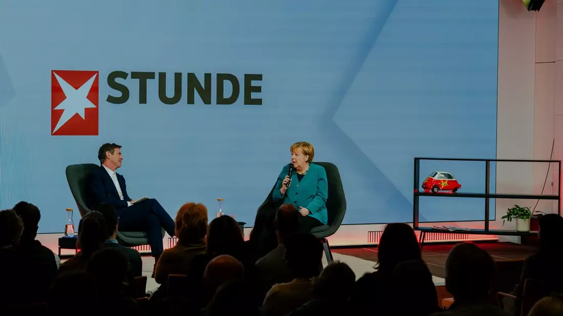 Livetalk-Format stern Stunde / Künstliche Intelligenz: Angela Merkel sieht Europa vor großer Schlacht mit den USA - Bild: presseportal.de