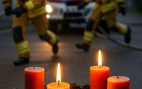 FW-NE: Nachbarn retten zwei Menschen vor Eintreffen der Feuerwehr | Zimmerbrand durch Adventsgesteck - Foto: presseportal.de