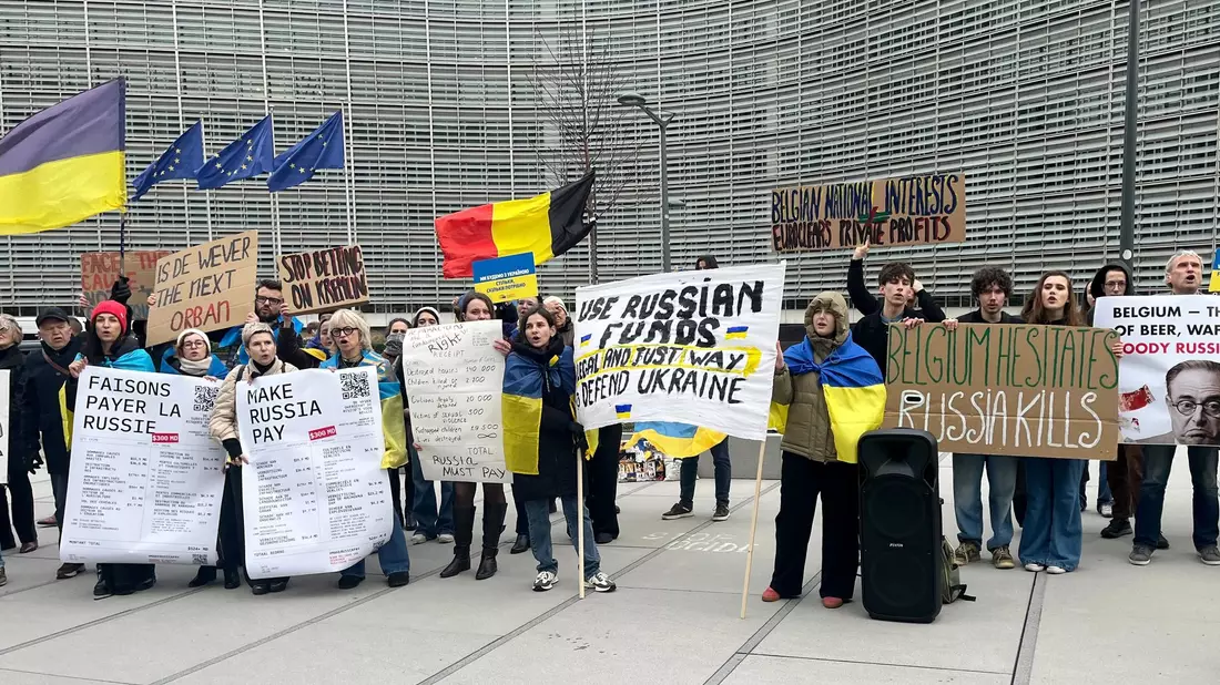 Die belgische Regierung blockiert den Plan bislang mit Verweis auf rechtliche und finanzielle Risiken. - Bild: Katharina Redanz/-/dpa