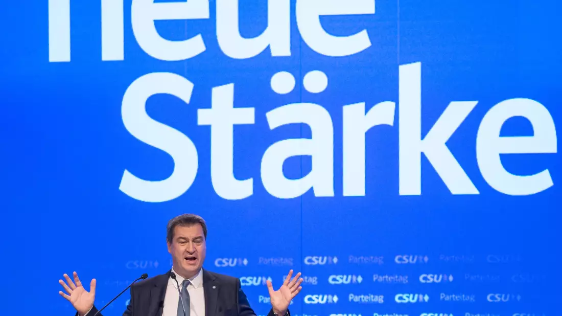 Im Januar 2019 wurde Markus Söder erstmals zum CSU-Chef gewählt. (Archivbild) - Bild: Peter Kneffel/dpa