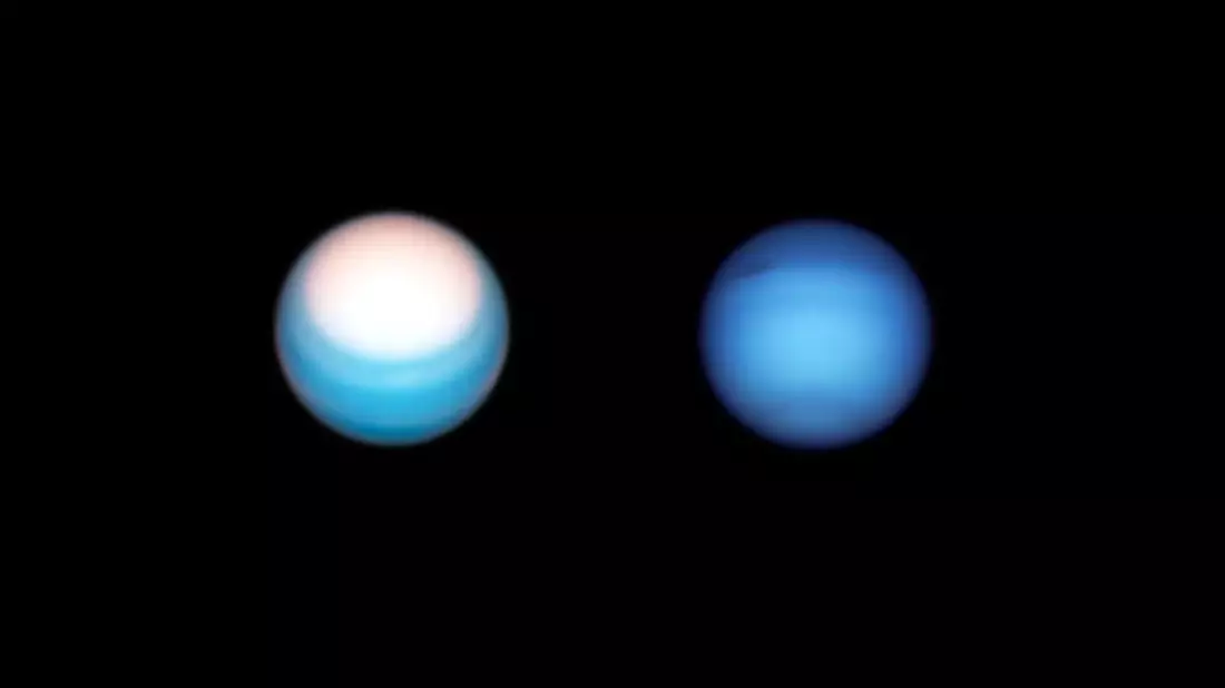 Neue Untersuchungen legen nahe, dass Uranus und Neptun eher felsig statt eisig sein könnten - Bild: A. Simon; M. H. Wong; OPAL team/NASA/ESA,/dpa