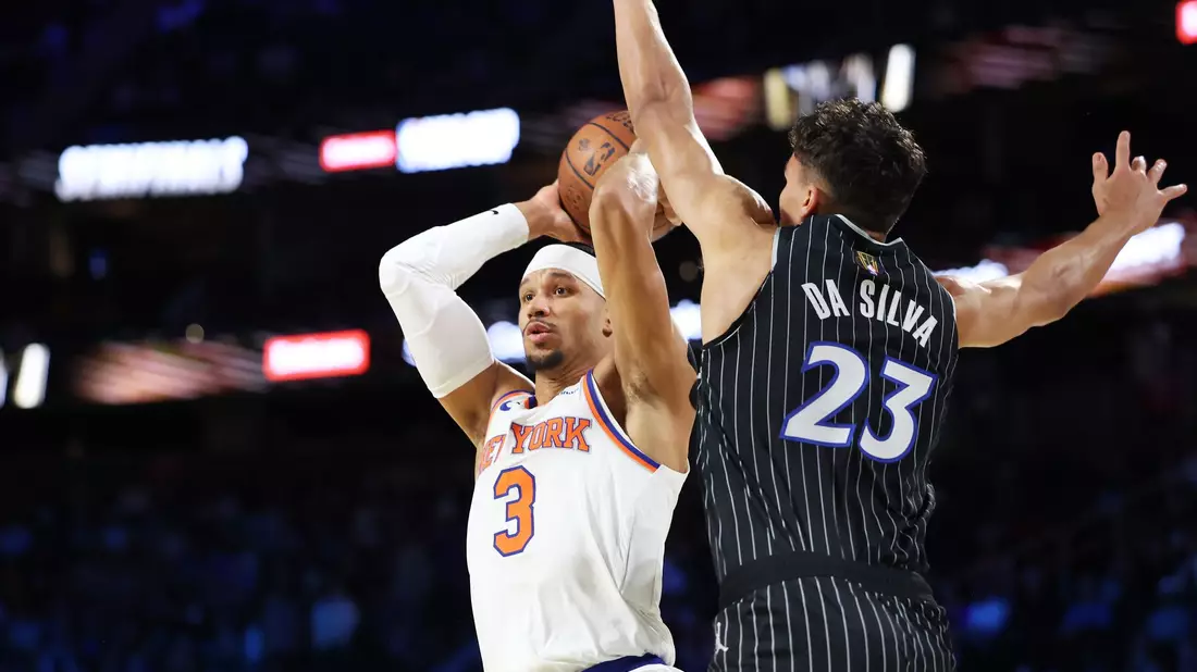 New Yorks Jalen Brunson war mit 40 Punkten der Topscorer in Las Vegas. - Bild: Ronda Churchill/AP/dpa