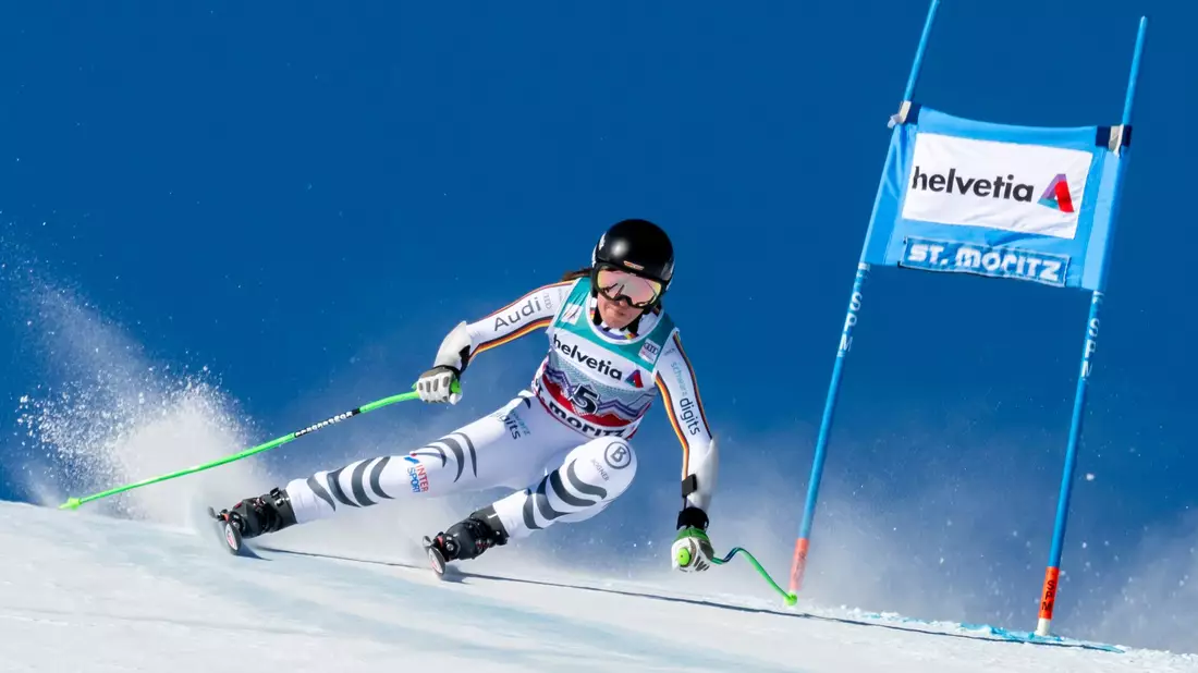 Kira Weidle-Winkelmann wird in St. Moritz beste Deutsche. - Bild: Jean-Christophe Bott/KEYSTONE/dpa