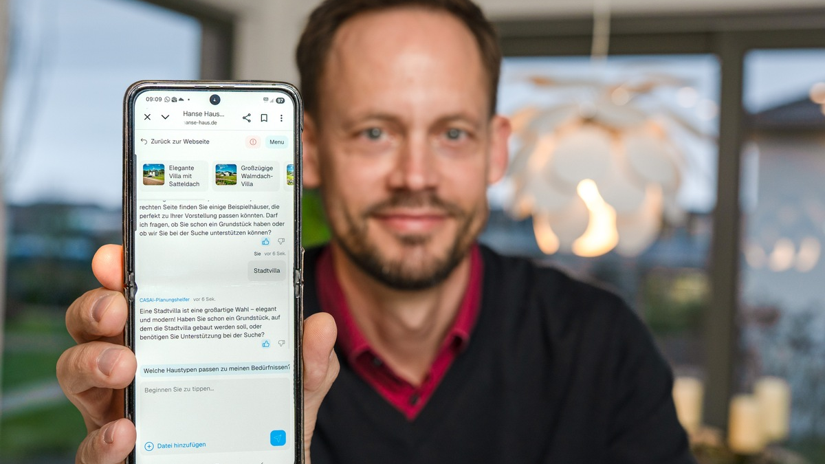 Die Hausplanung der Zukunft ist da: Oikos Group launcht den KI-gestützten Berater CASAI und setzt neuen digitalen Standard für den Hausbau - Foto: presseportal.de