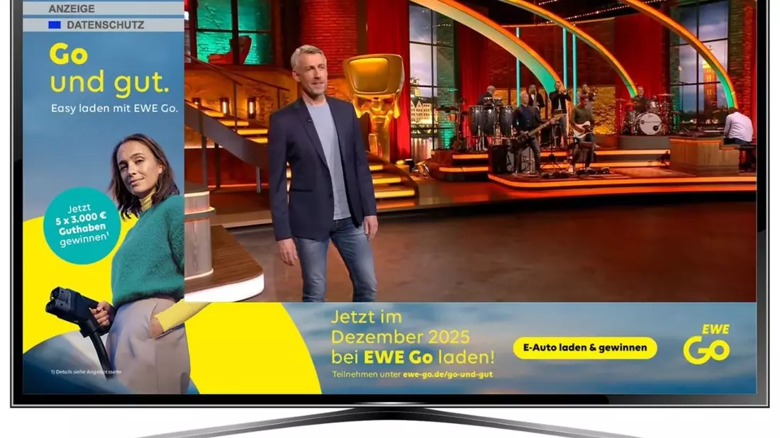 Seven.One Media bringt EWE Go auf den Big Screen und ins Ohr: Kombinierte TV- und Podcast-Kampagne für mehr Ladepower im Winter - Bild: presseportal.de