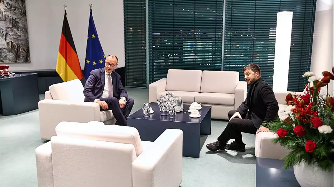 Friedrich Merz und Wolodymyr Selenskyj am 15.12.2025 - Bild: über dts Nachrichtenagentur