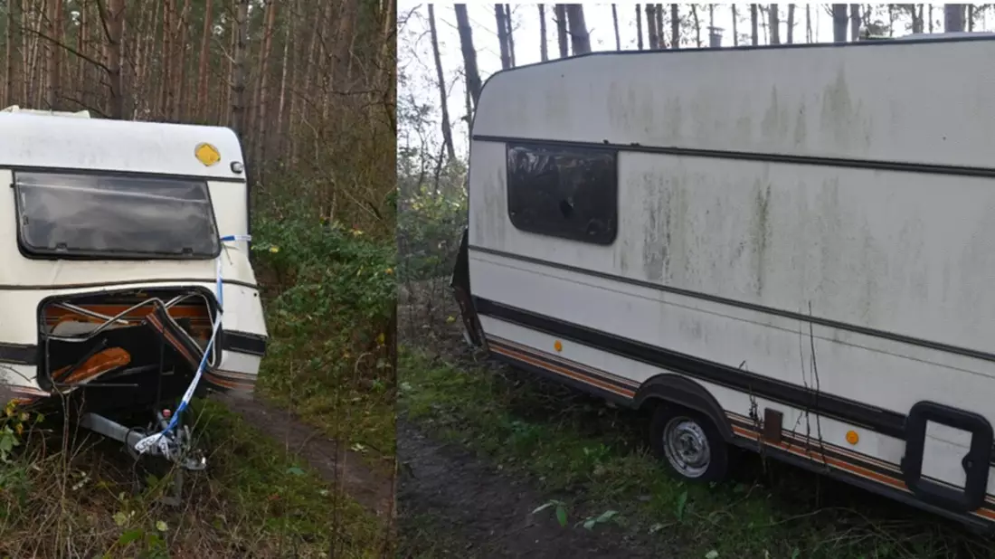 POL-DEL: Landkreis Oldenburg: Wohnanhänger in einem Wald in Kirchseelte entsorgt - Bild: presseportal.de