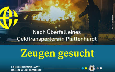 LKA-BW: Gemeinsame Pressemitteilung der Staatsanwaltschaft Stuttgart, des LKA und des PP Reutlingen - Raubüberfall auf Werttransport: Zeugenaufruf zu einer aufgebrochenen Scheune in Filderstadt - Foto: presseportal.de